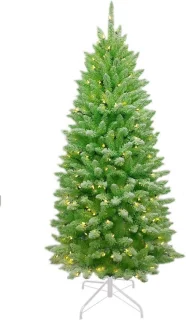 Funky Green verlichte kunstkerstboom 183 cm lichtgroen met metalen voet