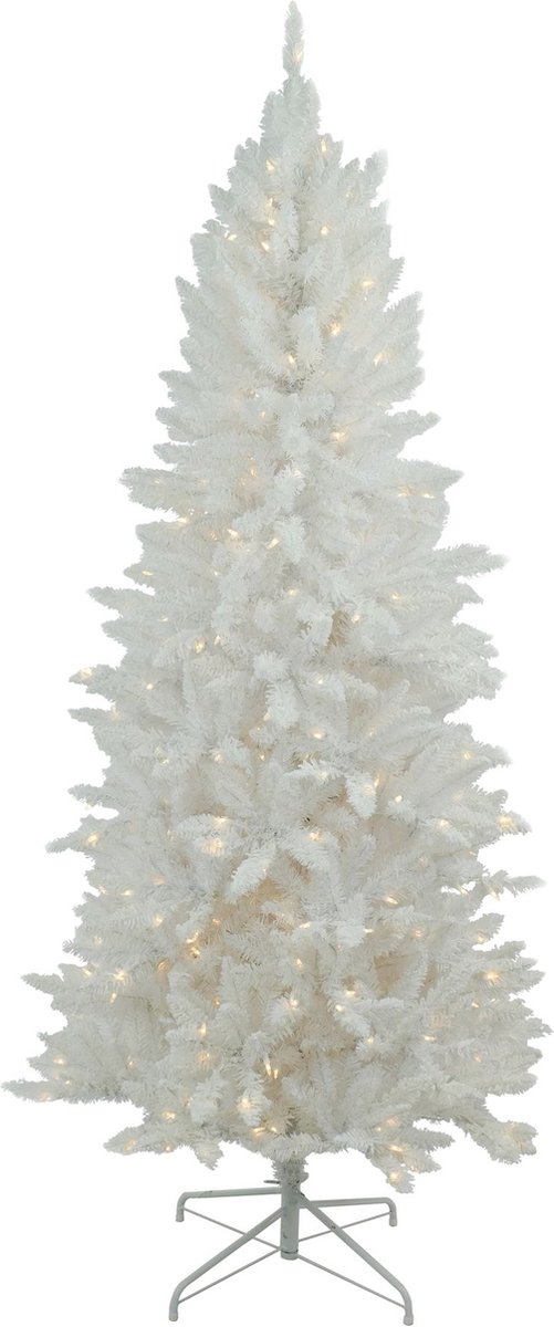 Funky White besneeuwde kunstkerstboom 183 cm wit