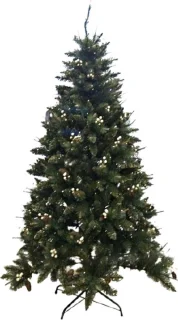 Gerimport Kunstkerstboom Staal 210 cm Groen/Goud