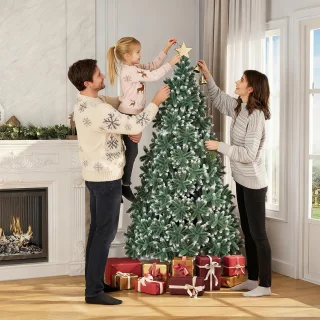Gevlokte kunstkerstboom 180 cm
