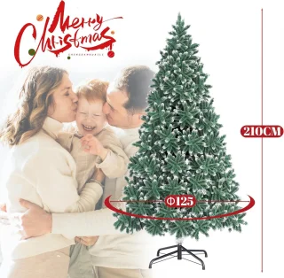 Gevlokte kunstkerstboom 2,1 m