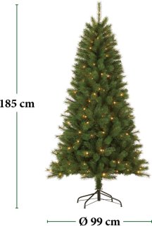 Giftsome Kunstkerstboom 180 cm LED Metalen Voet