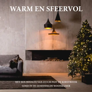 Giftsome Kunstkerstboom 210 cm LED Metalen Voet