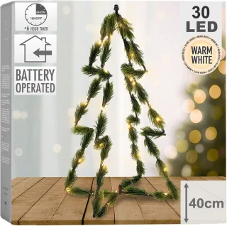 Gloeiende Kunstkerstboom Groen 40 cm 30 LED