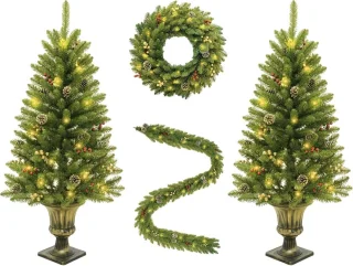 Green Pot Kunstkerstbomen 4-delig 120 cm PVC