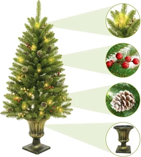 Green Pot Kunstkerstbomen 4-delig 120 cm PVC