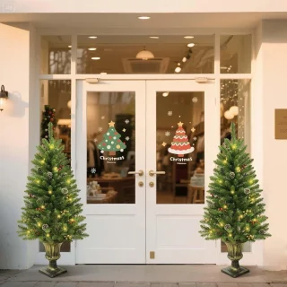Green Pot Kunstkerstbomen 4-delig 120 cm PVC