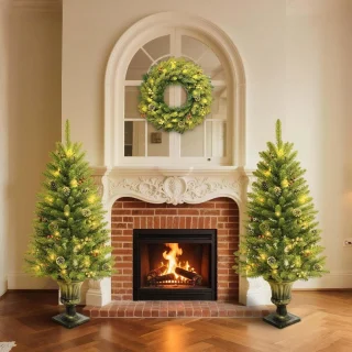 Green Pot Kunstkerstbomen 4-delig 120 cm PVC