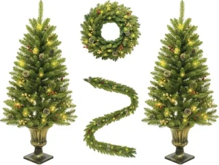 Green Pot Kunstkerstbomen 4-delig 120 cm PVC
