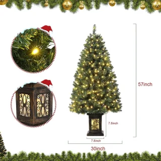 Green Pot Prelit Kunstkerstboom 145 cm