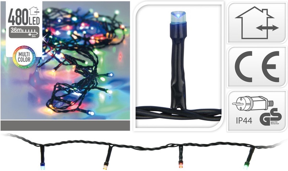 Groene kunst kerstboom 210 cm met verlichtingssnoer