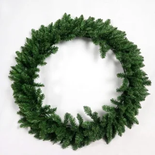 Groene kunstkerstkrans 100 cm