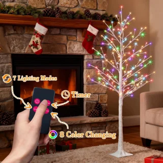 Grote verlichte kerstboom - multicolor - 1,8 m