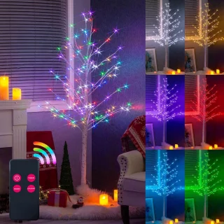 Grote verlichte kerstboom - multicolor - 1,8 m
