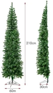 Half Christmas Tree 210 cm - Half Tree