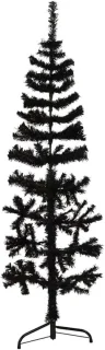Half kunstkerstboom 120 cm zwart