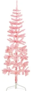 Halve kerstboom 180 cm roze
