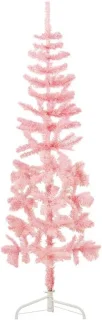 Halve kerstboom muurboom 180 cm roze