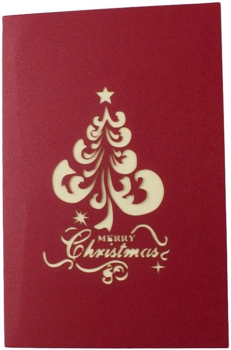 Handgemaakte pop-up kerstkaart 8