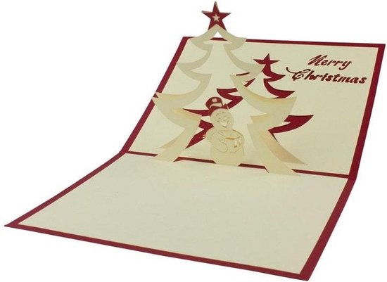 Handgemaakte Pop-up Kerstkaart Nr. 10