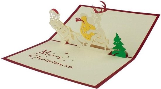 Handgemaakte pop-up kerstkaart nr. 5