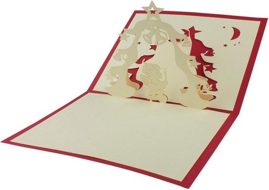 Handgemaakte pop-up kerstkaart nr. 9