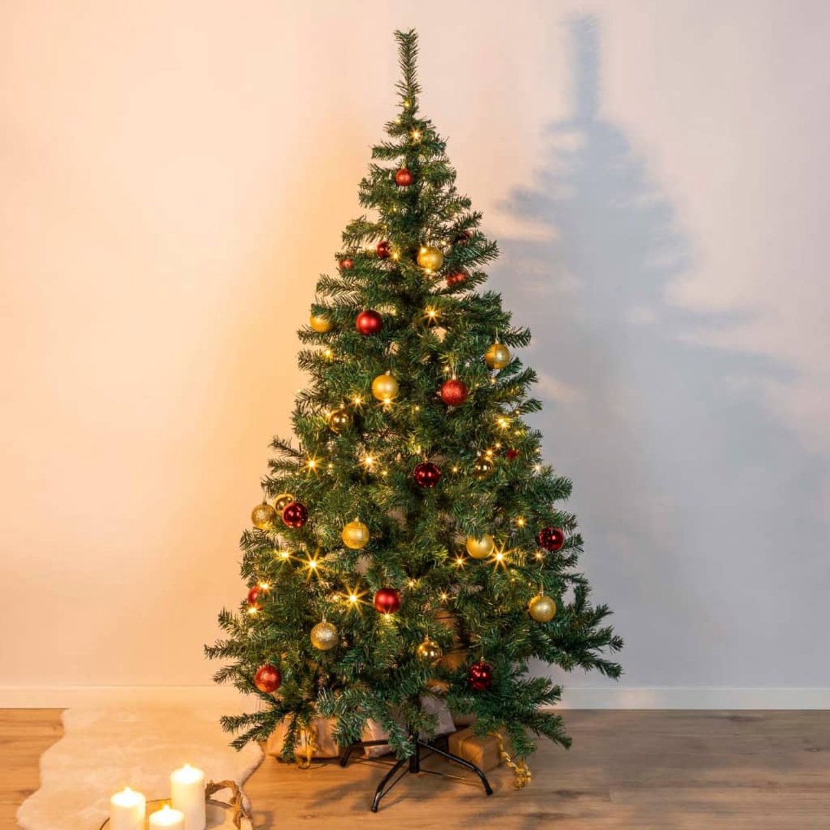 Haushalt Kunstkerstboom 180 cm Metalen Voet