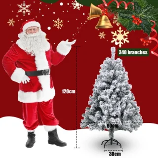 Herbruikbare kunstkerstboom met sneeuweffect, 150 cm
