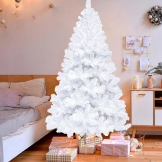 Herbruikbare witte kunstkerstboom 150 cm