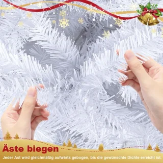Herbruikbare witte kunstkerstboom van 120 cm