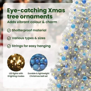 Hoge Kunstkerstboom 210 cm Zilver