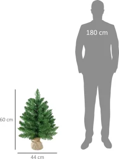 HOMCOM Kerstboom 0,6 m Tafelmodel 830-286V01