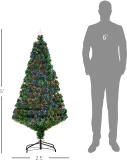 HOMCOM Kerstboom 150 cm PVC Groen