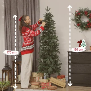 HOMCOM Kerstboom kunststof 180 cm groen