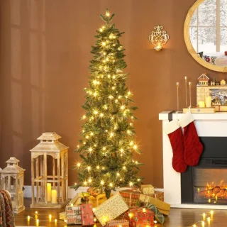HOMCOM Kerstboom kunststof 180 cm groen