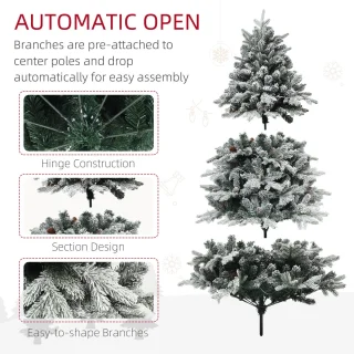 HOMCOM Kerstboom Kunststof 180 cm