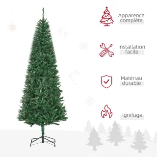 HOMCOM Kerstboom Kunststof 210 cm Groen