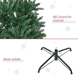 HOMCOM Kerstboom Kunststof 210 cm Groen