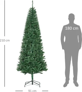 HOMCOM Kerstboom Kunststof 210 cm Groen