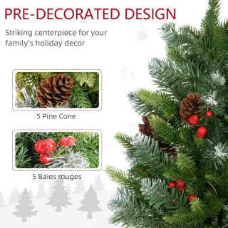 HOMCOM Kerstboom Kunststof 60 cm