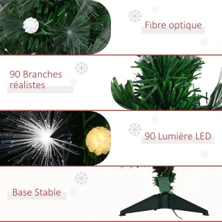 HOMCOM Kerstboom Kunststof 90 cm Groen