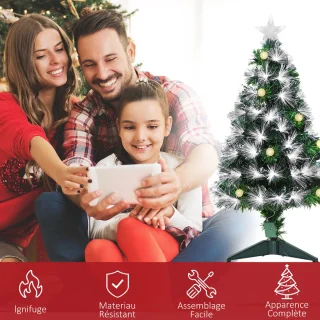 HOMCOM Kerstboom Kunststof 90 cm Groen