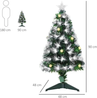 HOMCOM Kerstboom Kunststof 90 cm Groen