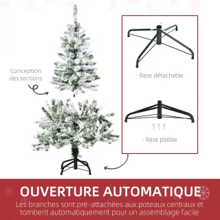 HOMCOM Kerstboom PVC 120 cm Groen