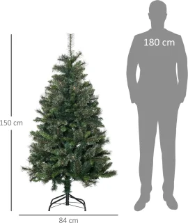 HOMCOM Kerstboom PVC 150 cm