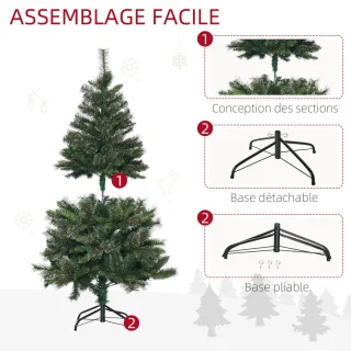 HOMCOM Kerstboom PVC 150 cm