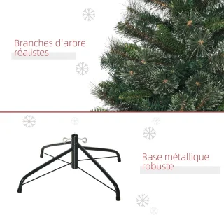 HOMCOM Kerstboom PVC 150 cm