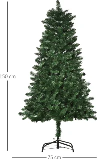 HOMCOM Kerstboom PVC 150 cm