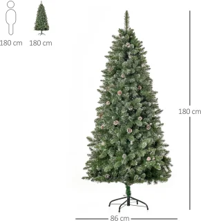 HOMCOM Kerstboom PVC 180 cm Groen