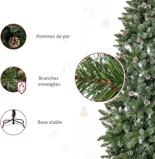 HOMCOM Kerstboom PVC 180 cm Groen